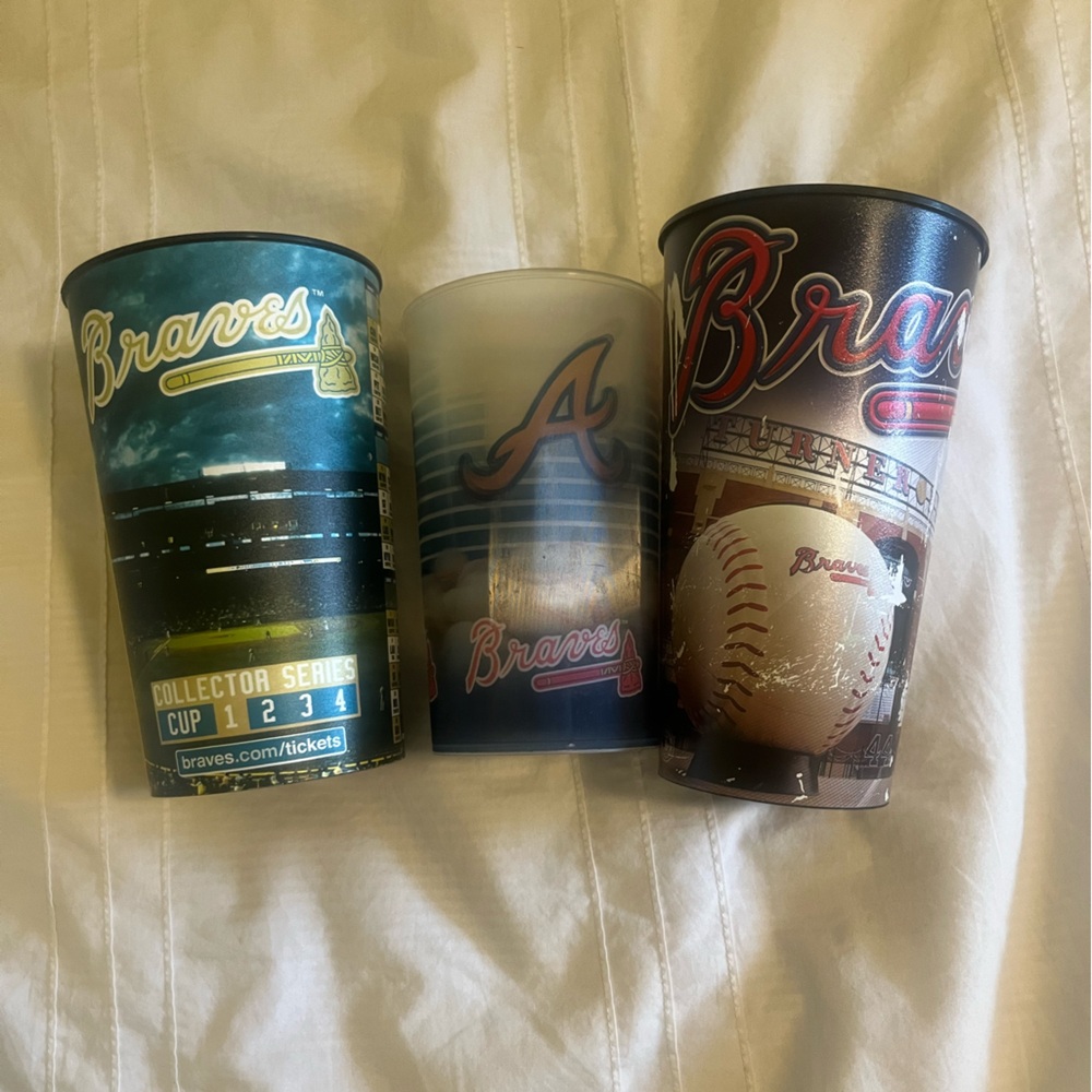 Atlanta Braves Game Collector Cups - Set of 3 🌸